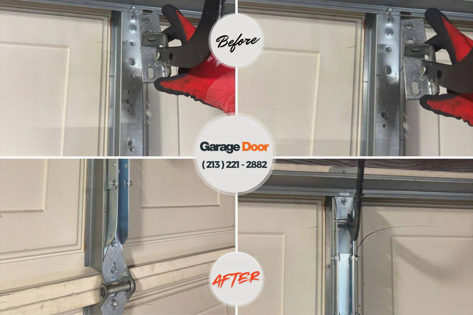 Before and after: garage door repair Carnot-Moon, PA